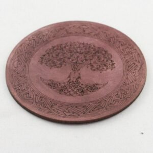 Heavy Duty Leather Coasters - Tree of Life Design (Set of 4)