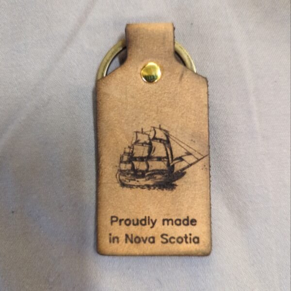 Leather keychain - Sailing Ship