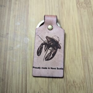 Leather keychain - Lobster With Hat