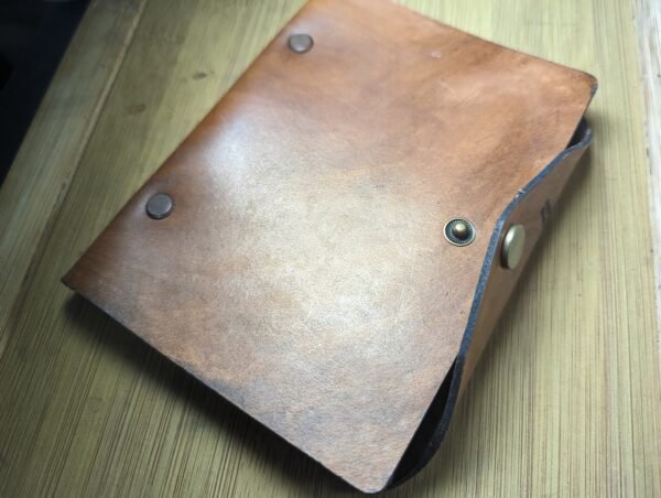 Customizable Leather Bound Notebook - Hand Dyed & Hand-Cut Paper